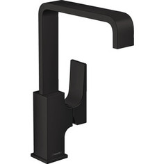 Смеситель для раковины Hansgrohe Metropol с донным клапаном Push-Open, черный матовый (32511670)