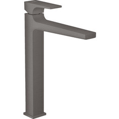 Смеситель для раковины Hansgrohe Metropol с донным клапаном Push-Open, шлифованный черный хром (32512340)
