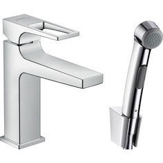 Смеситель для раковины Hansgrohe Metropol с гигиеническим душем и донным клапаном, хром (74522000)