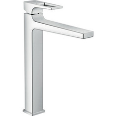 Смеситель для раковины Hansgrohe Metropol высокий, с донным клапаном Push-Open, хром (74512000)