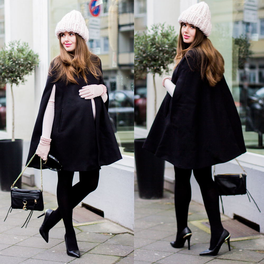 Black cape coat