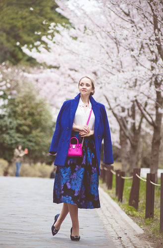 Sakura: floral skirt