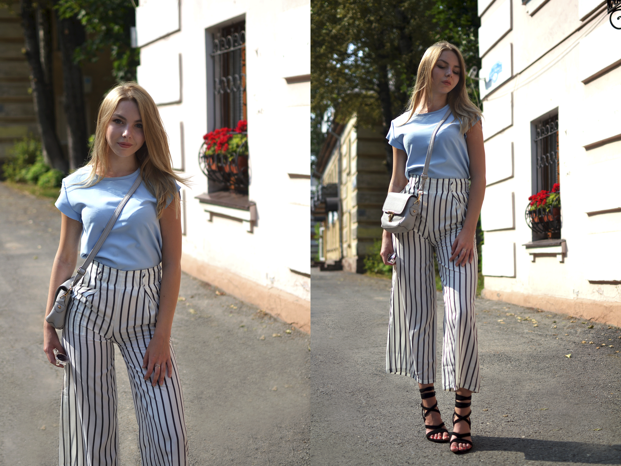 Striped culottes